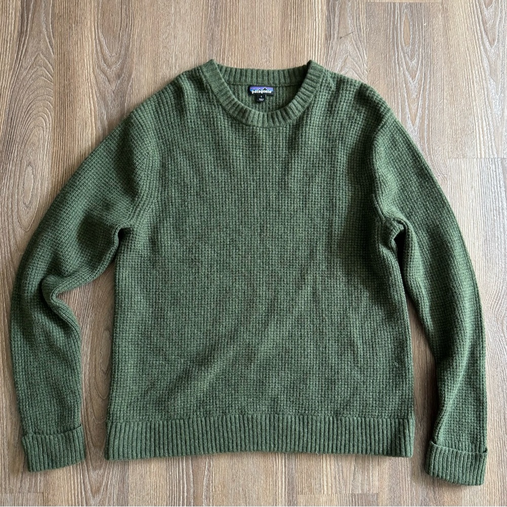 Patagonia Recycled Wool Sweater - L, Alder Green